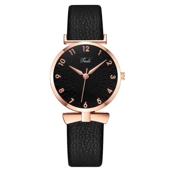 **ALOHI* Black x Rose Gold Simple Fashion Quartz Watch - Picture 1 of 1